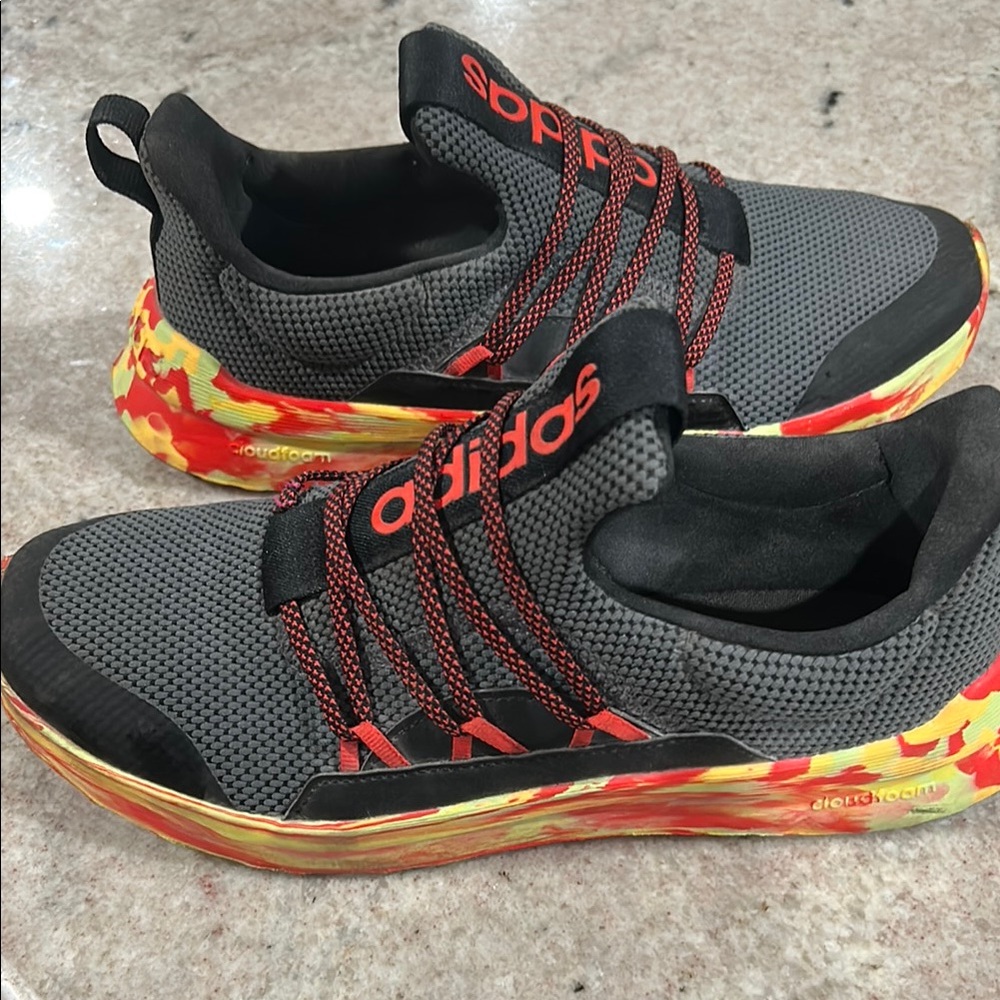 Adidas Black and Red Athletic Shoes